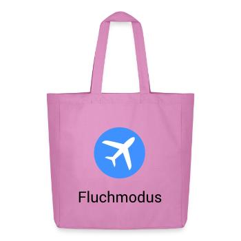 Flugmodus Fluchen Flugzeug Symbol Bürohumor lustig - Midweight recycelter Stoffbeutel von Stanley/Stella - Pink - Vorne