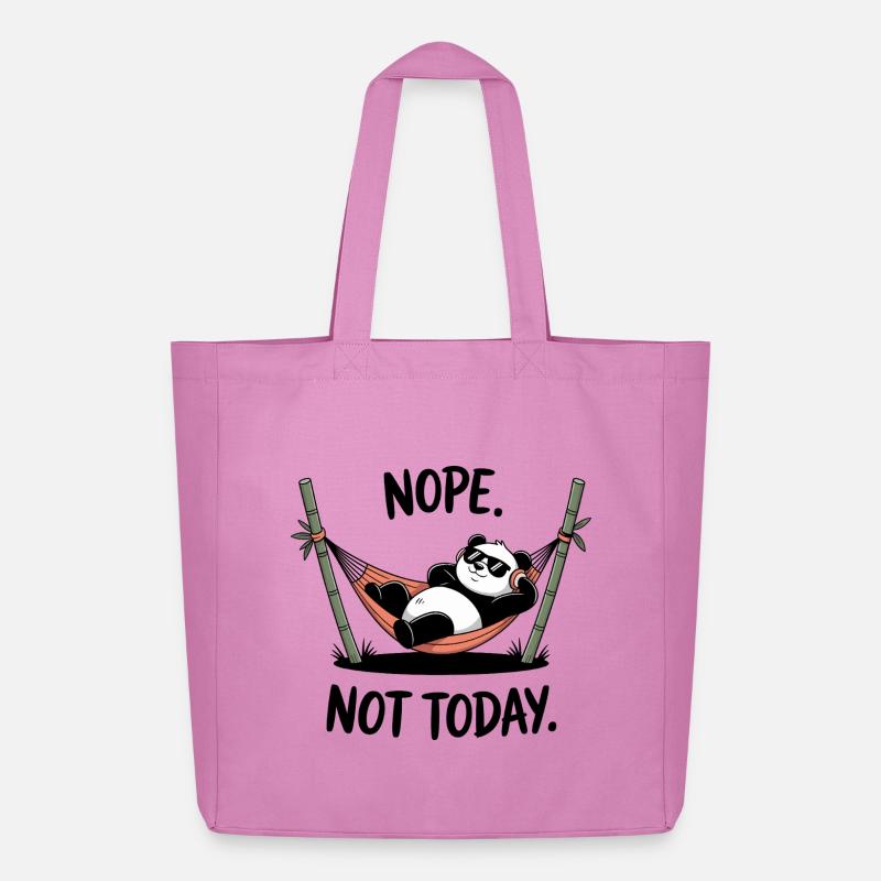 Chillender Panda Relaxing in Hammock - Midweight recycelter Stoffbeutel von Stanley/Stella - Pink