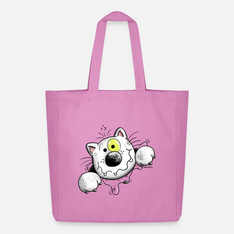 Starke Katze - Midweight recycelter Stoffbeutel von Stanley/Stella - Pink