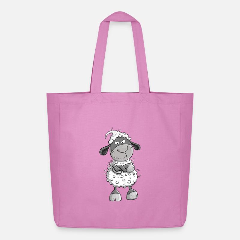 Nö Schaf I Nein Statement Comic Tiermotiv Fun - Midweight recycelter Stoffbeutel von Stanley/Stella - Pink