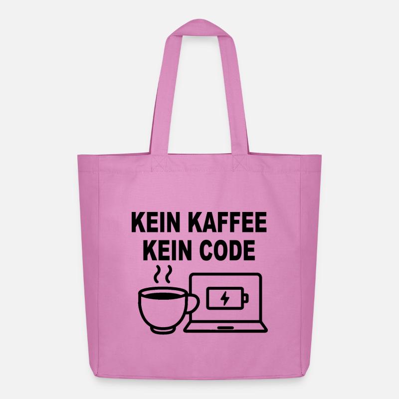 Kein Kaffee Kein Code – Funny Programmer Design - Midweight Recycled Tote Bag by Stanley/Stella - pink