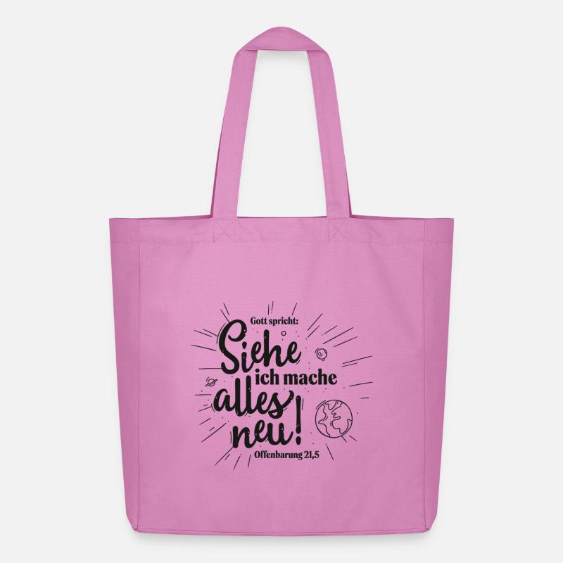 Siehe, ich mache alles neu - Midweight recycelter Stoffbeutel von Stanley/Stella - Pink