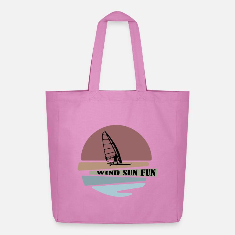 Windsurf Sonnenuntergang Fun Design - Midweight recycelter Stoffbeutel von Stanley/Stella - Pink