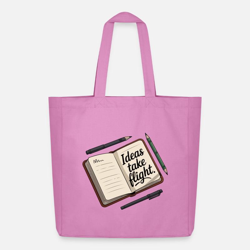 Ideen Take Flight Notizbuch Kunst - Midweight recycelter Stoffbeutel von Stanley/Stella - Pink