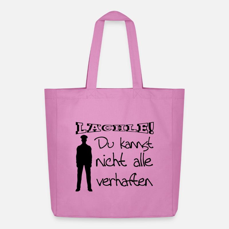 Polizei Geschenk Polizist lustig Spruch Beruf Fun - Midweight recycelter Stoffbeutel von Stanley/Stella - Pink