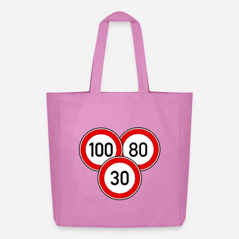 Tempolimit 100 - 80 - 30 - Midweight recycelter Stoffbeutel von Stanley/Stella - Pink