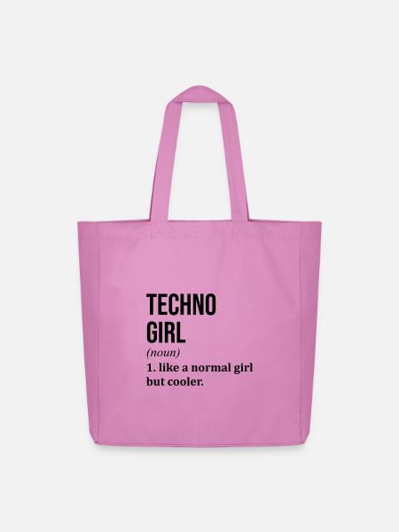 Techno Techno Techno - Midweight recycelter Stoffbeutel von Stanley/Stella - Pink