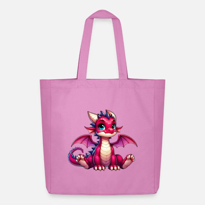 Drache - Midweight recycelter Stoffbeutel von Stanley/Stella - Pink