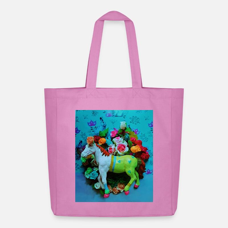 Buntes Karnevalspferd - Midweight recycelter Stoffbeutel von Stanley/Stella - Pink