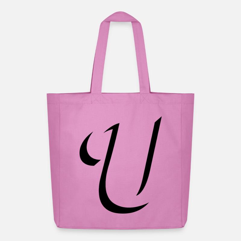 Letter U, Name, der Buchstabe U - Midweight recycelter Stoffbeutel von Stanley/Stella - Pink