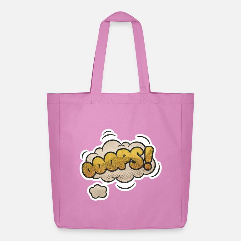 Ooops comique : Expression pop art drôle - Tote bag Stanley/Stella Midweight recyclé - rose