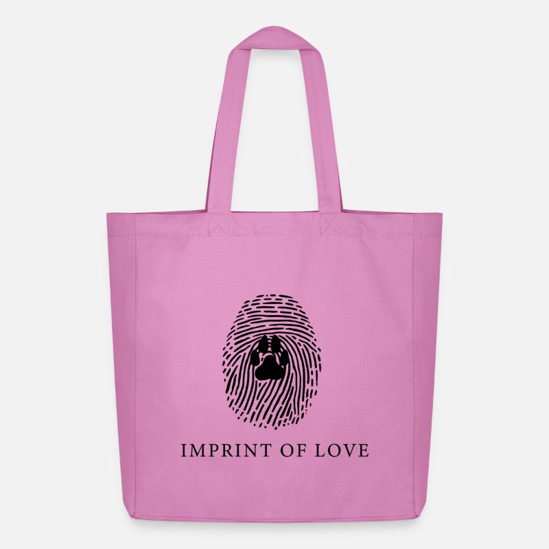 Empreinte de patte de chien Amant de l’animal de compagnie - Tote bag Stanley/Stella Midweight recyclé - rose