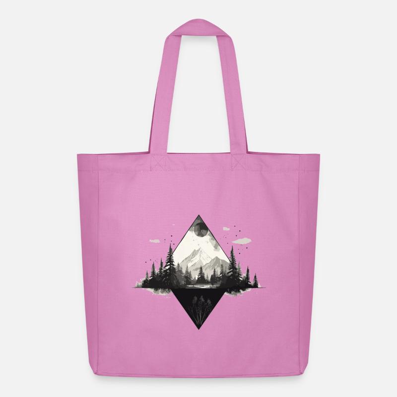 Summit path in the cloud forest - Midweight Recycled Tote Bag by Stanley/Stella - pink
