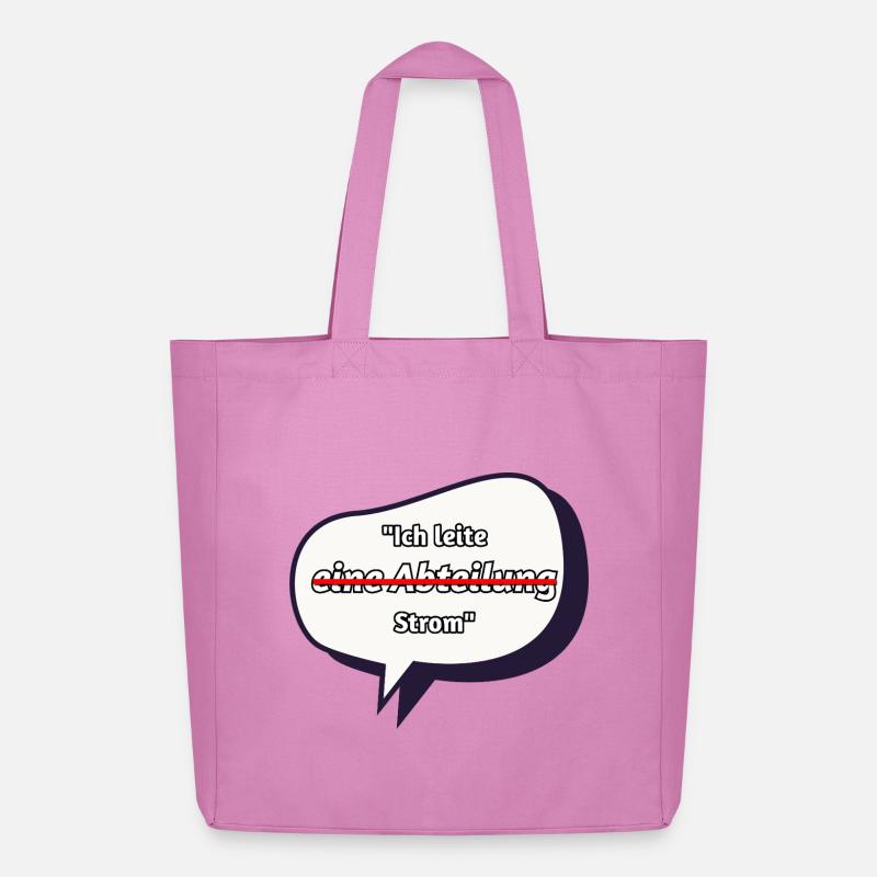 Ich leite Strom Spruch - Midweight recycelter Stoffbeutel von Stanley/Stella - Pink