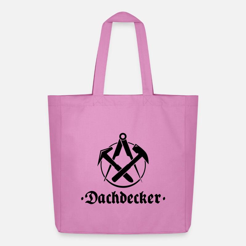 Dachdecker, Zunftlogo mit alter Schrift - Midweight recycelter Stoffbeutel von Stanley/Stella - Pink