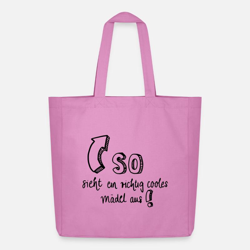 So sieht ein richtig cooles Mädel aus! - Midweight recycelter Stoffbeutel von Stanley/Stella - Pink