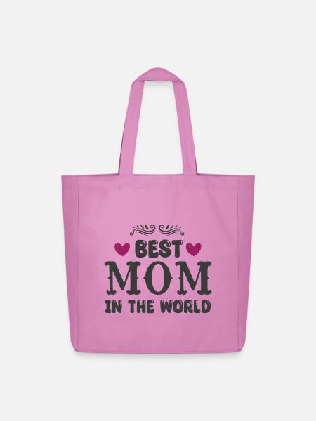 Beste Mama der Welt - Midweight recycelter Stoffbeutel von Stanley/Stella - Pink