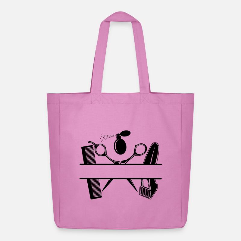 Friseur-Attribut-Text-Banner - Midweight recycelter Stoffbeutel von Stanley/Stella - Pink
