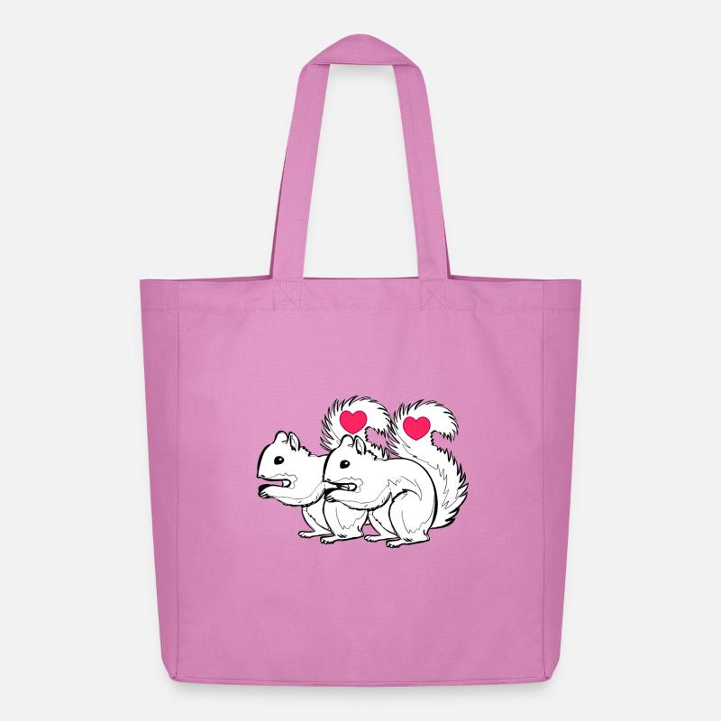 Eichhörnchen Paar Liebe Valentinstag verliebt - Midweight recycelter Stoffbeutel von Stanley/Stella - Pink