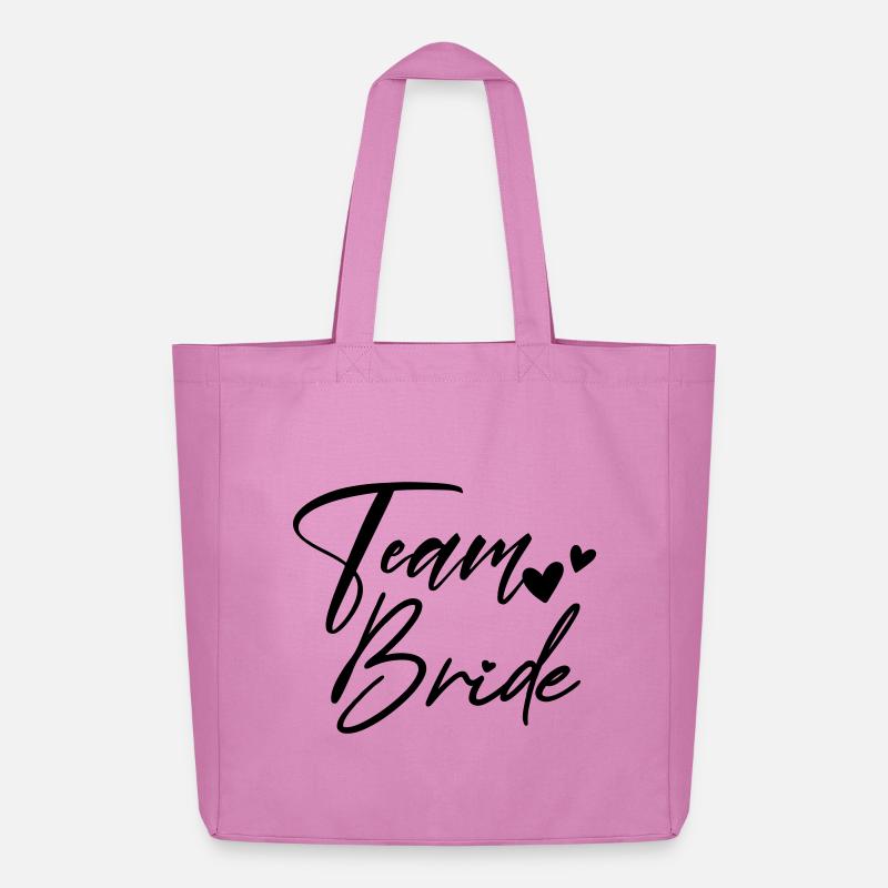 TEAM BRIDE Junggesellenabschied - Midweight recycelter Stoffbeutel von Stanley/Stella - Pink