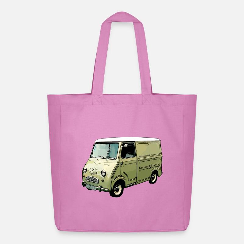 Goggomobil Bus - Midweight recycelter Stoffbeutel von Stanley/Stella - Pink