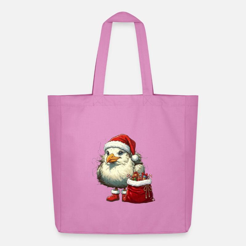 Weihnachten - Möwe im Weihnachtsoutfit - Midweight recycelter Stoffbeutel von Stanley/Stella - Pink