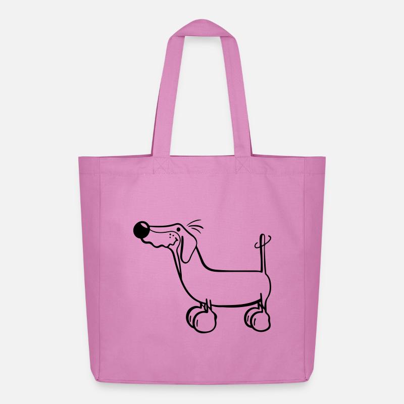 Der Dackel - Midweight recycelter Stoffbeutel von Stanley/Stella - Pink