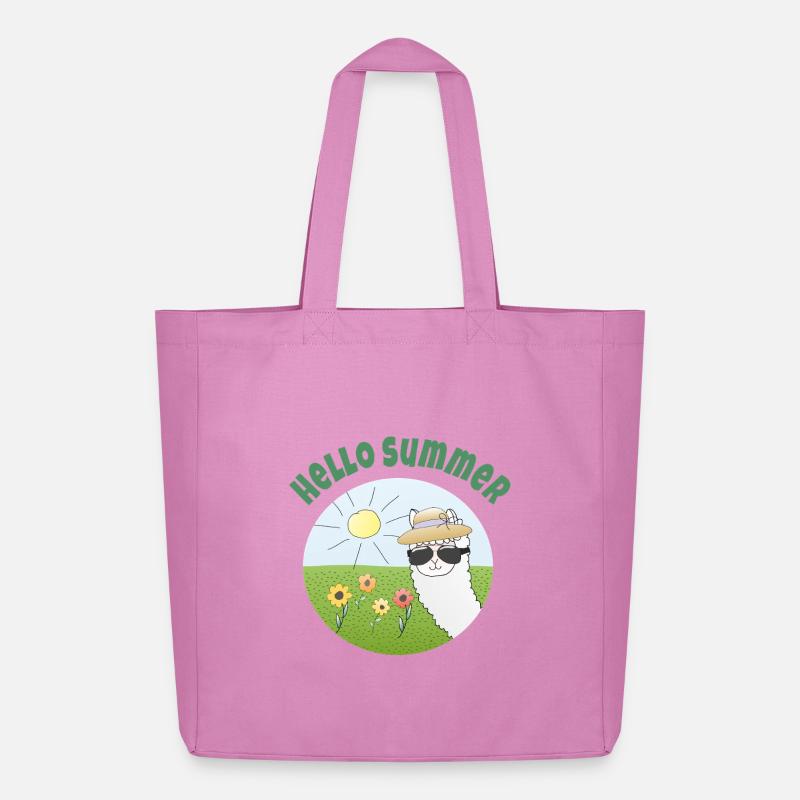 Hello Summer: Sonnenscheinalpaka - Midweight recycelter Stoffbeutel von Stanley/Stella - Pink
