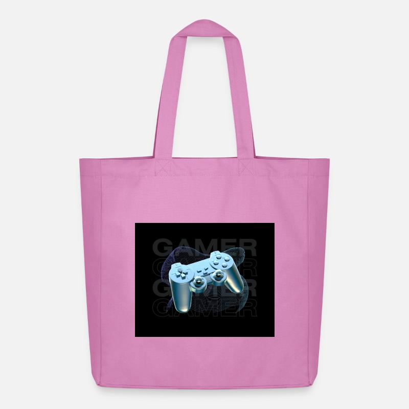 Neonblauer Controller 3D - Midweight recycelter Stoffbeutel von Stanley/Stella - Pink