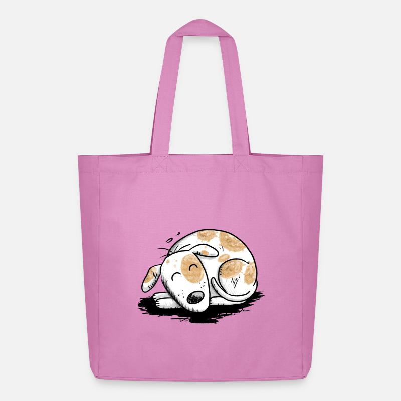 Drolliger Jack Russell Hund Comic - Midweight recycelter Stoffbeutel von Stanley/Stella - Pink