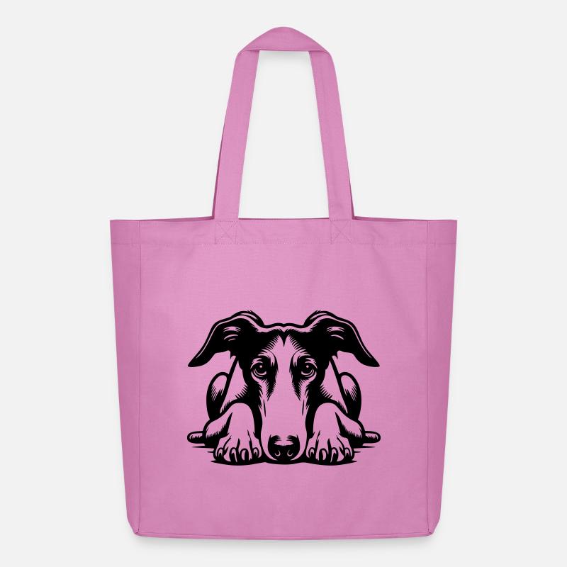 Galgo Kopf mit Pfoten - Midweight recycelter Stoffbeutel von Stanley/Stella - Pink
