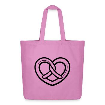 Herzbreze – Bretzel bavarois en forme de cœur - Tote bag Stanley/Stella Midweight recyclé - rose - Devant