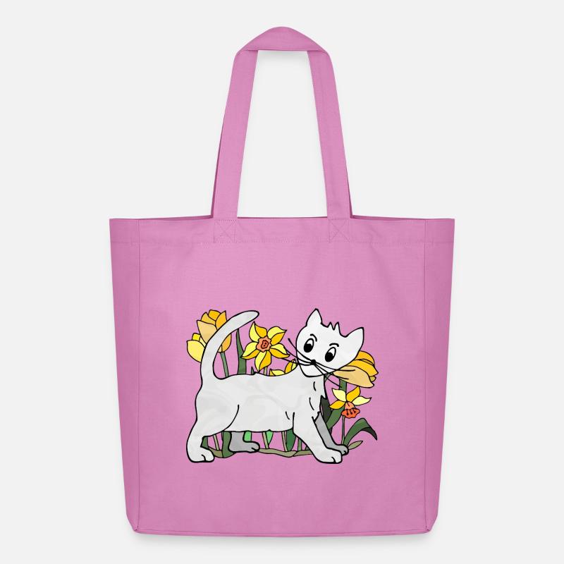 Katze - Midweight recycelter Stoffbeutel von Stanley/Stella - Pink