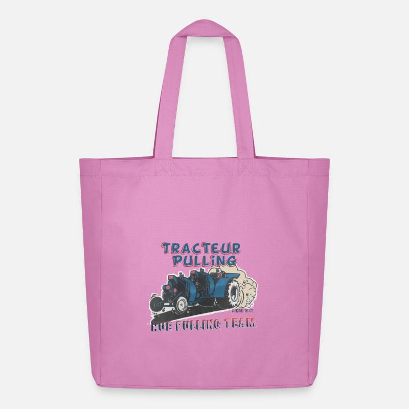 Tshirt Hue Pulling Tractor - Double North 2019 - Midweight Recycled Tote Bag by Stanley/Stella - pink
