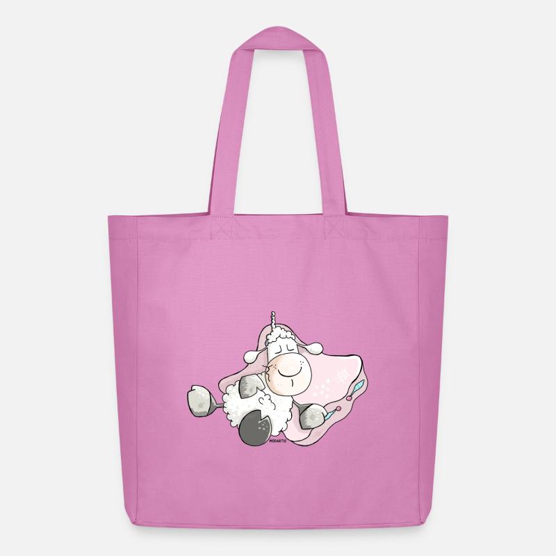 Verträumtes Schlafschaf - Schafe - Midweight recycelter Stoffbeutel von Stanley/Stella - Pink