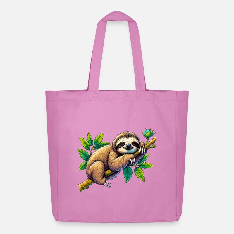 Faultier - Midweight recycelter Stoffbeutel von Stanley/Stella - Pink