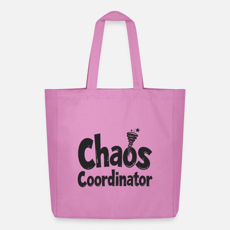 Chaos Coordinator - Lustiger Spruch - Midweight recycelter Stoffbeutel von Stanley/Stella - Pink