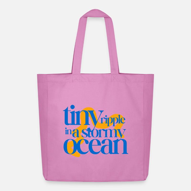 Tiny ripple in a stormy ocean (orange background) - Midweight recycelter Stoffbeutel von Stanley/Stella - Pink