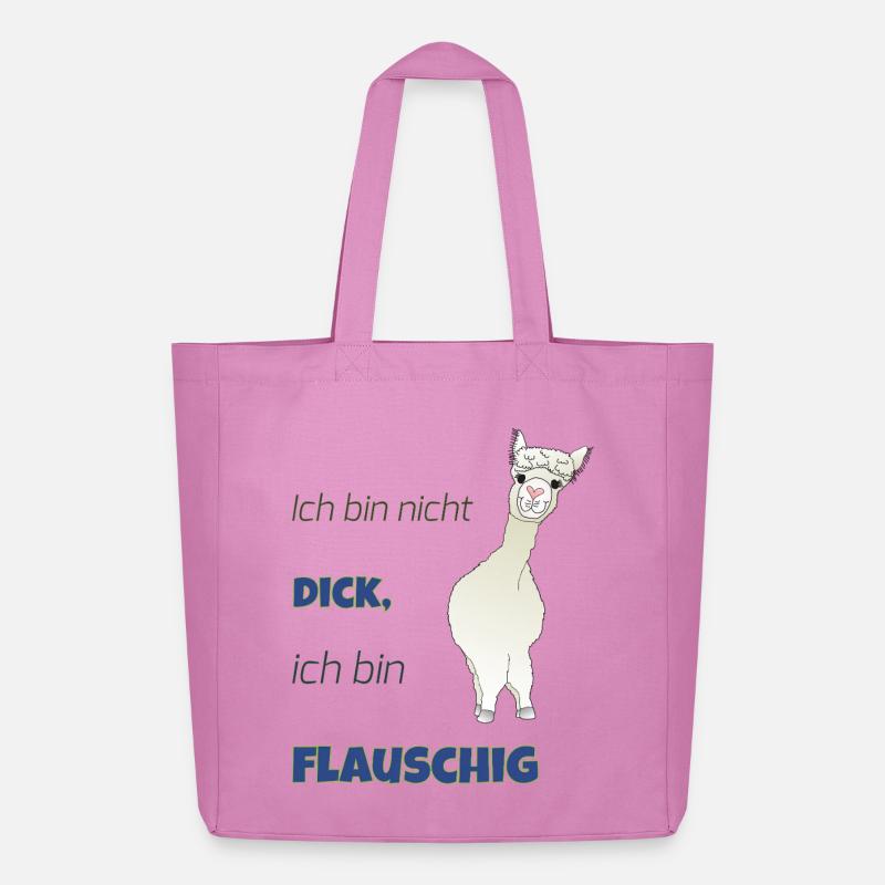Ich bin nicht dick, ich bin flauschig! - Midweight recycelter Stoffbeutel von Stanley/Stella - Pink