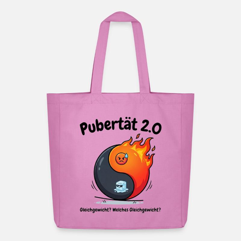 Pubertät 2.0 - Menopause Yin Yang & Gleichgewicht - Midweight recycelter Stoffbeutel von Stanley/Stella - Pink