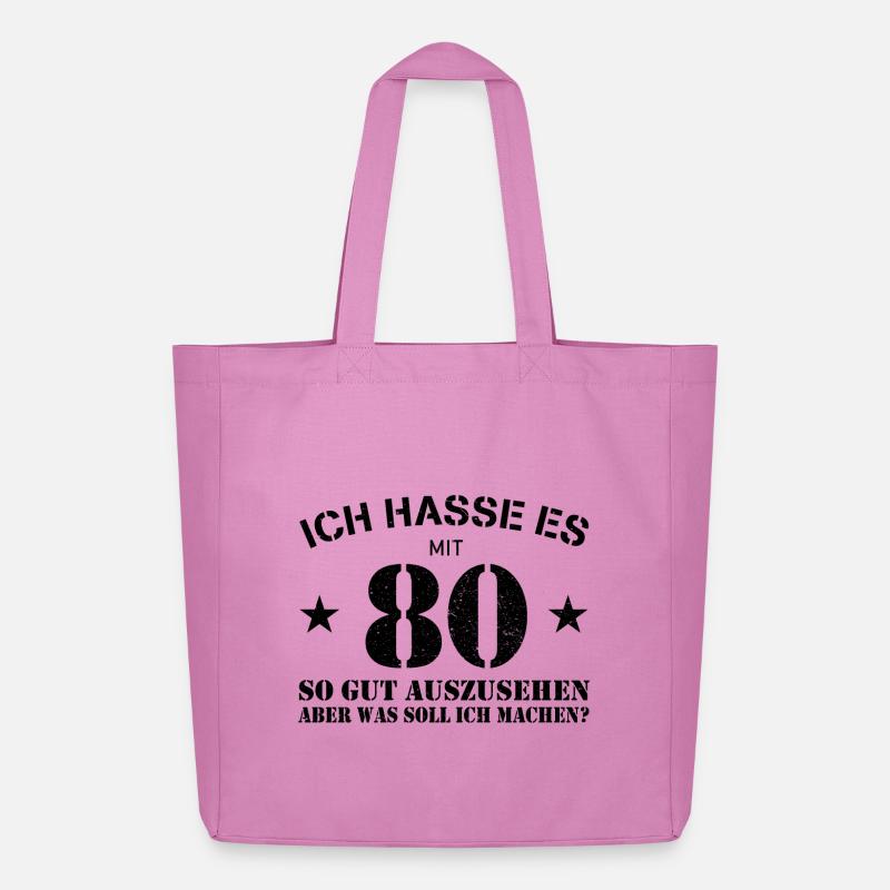 80. Geburtstag - Midweight recycelter Stoffbeutel von Stanley/Stella - Pink