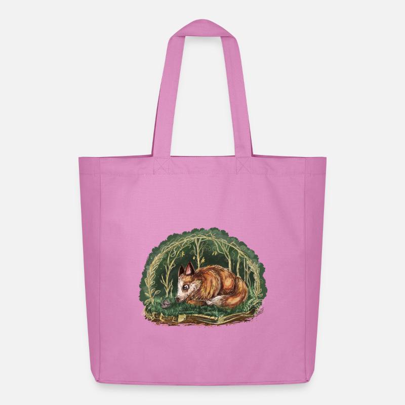 Fuchs und Maus - Midweight recycelter Stoffbeutel von Stanley/Stella - Pink