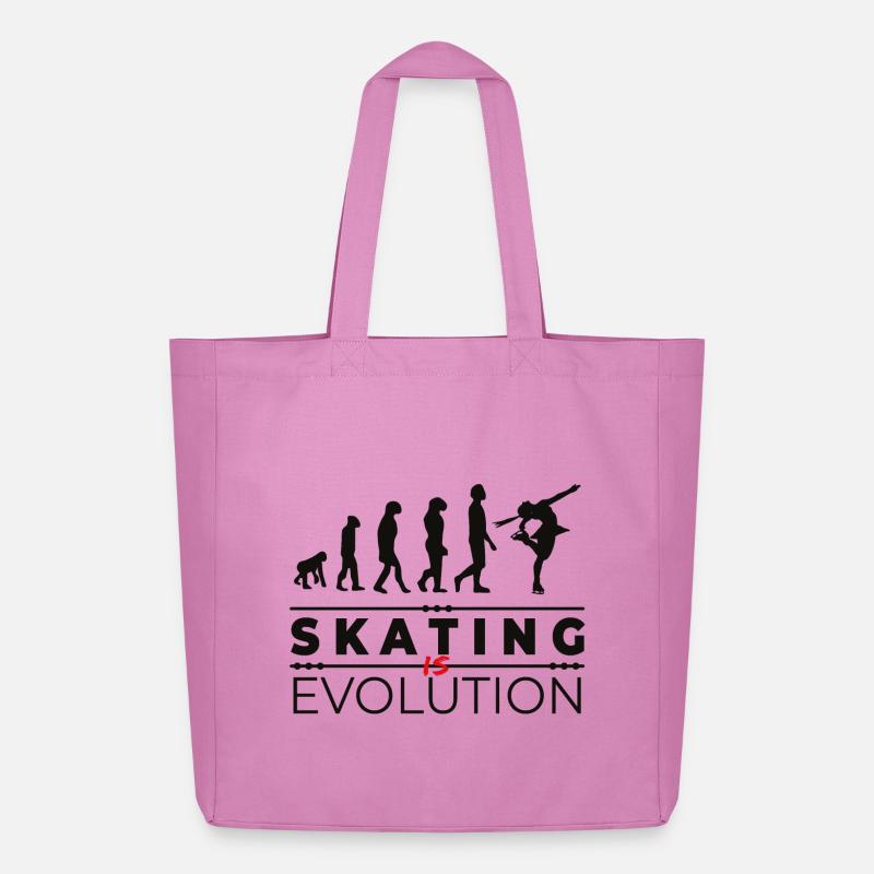 Skating is evolution - Message Humor Parodie - Midweight recycelter Stoffbeutel von Stanley/Stella - Pink