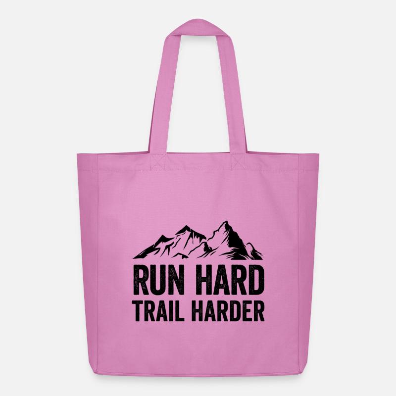Laufen Sie hart. Härterer Trail. - Midweight recycelter Stoffbeutel von Stanley/Stella - Pink