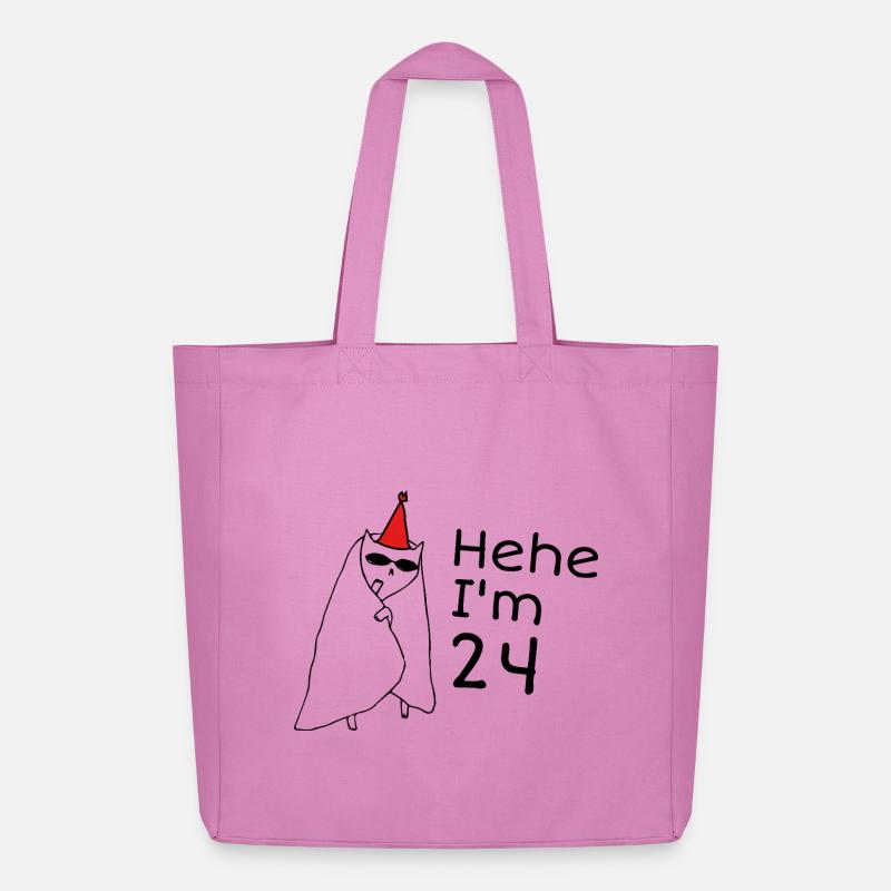 24-jähriges Jubiläum – 24-jähriges Jubiläumsgeschenk - Midweight recycelter Stoffbeutel von Stanley/Stella - Pink