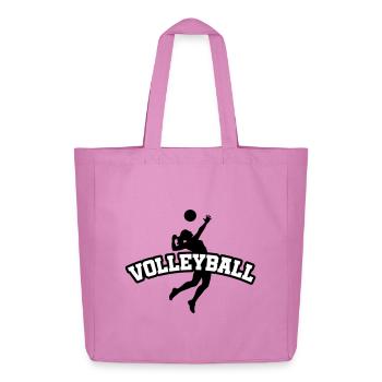 Volleyball Verein Sport - Midweight recycelter Stoffbeutel von Stanley/Stella - Pink - Vorne