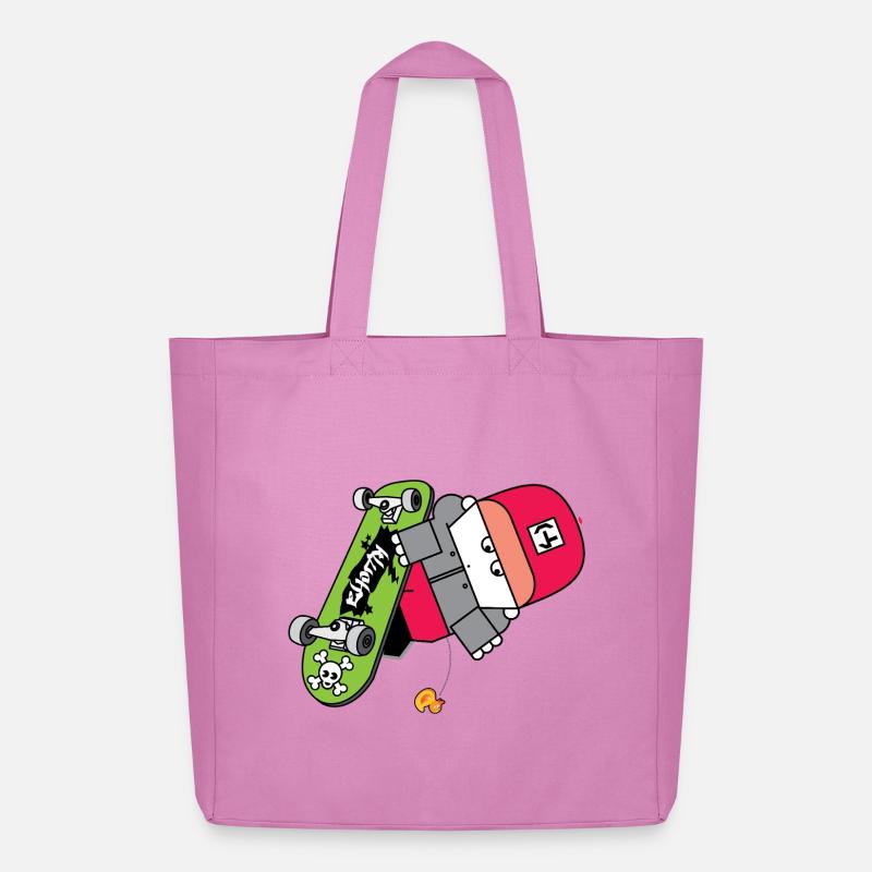 Neon Skate Panda Grafik - Midweight recycelter Stoffbeutel von Stanley/Stella - Pink