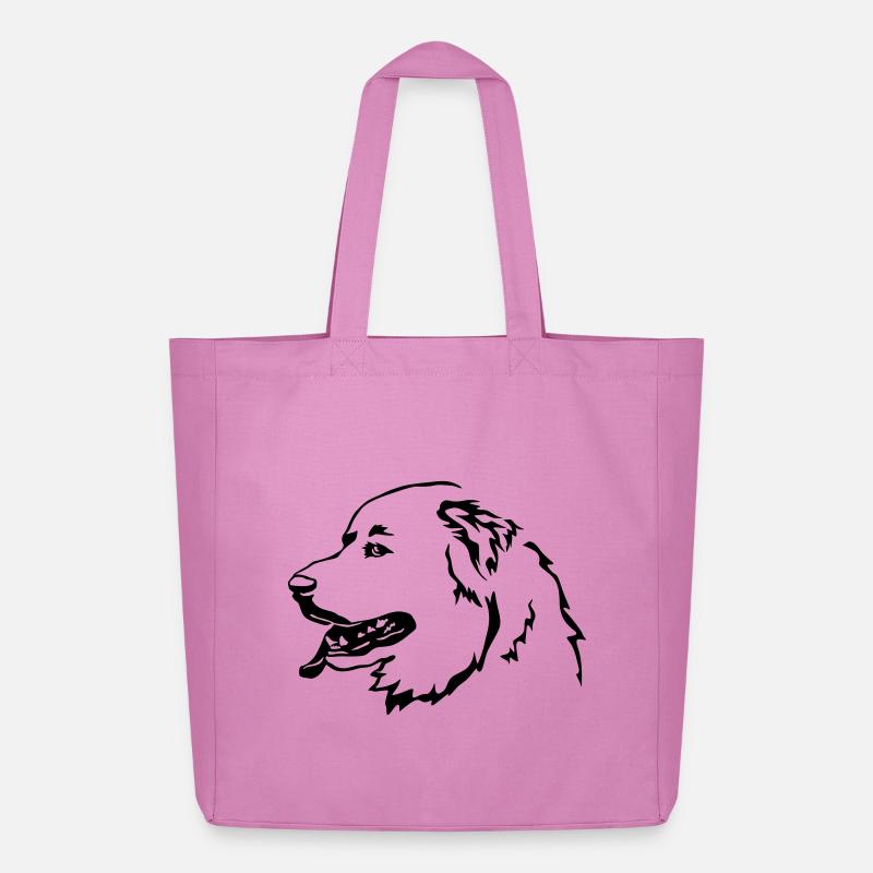 Pyrenäenberghund Kopf - Midweight recycelter Stoffbeutel von Stanley/Stella - Pink
