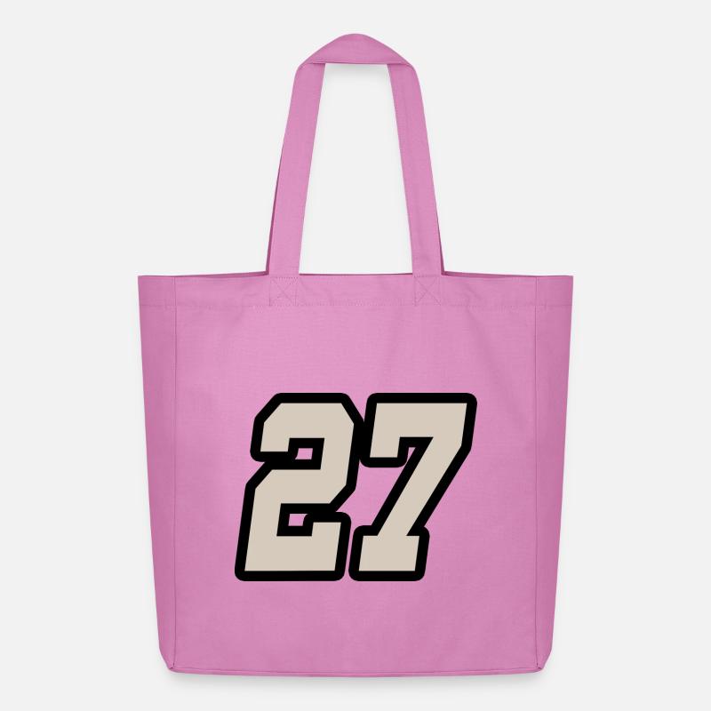Nummer siebenundzwanzig 27 - Midweight recycelter Stoffbeutel von Stanley/Stella - Pink