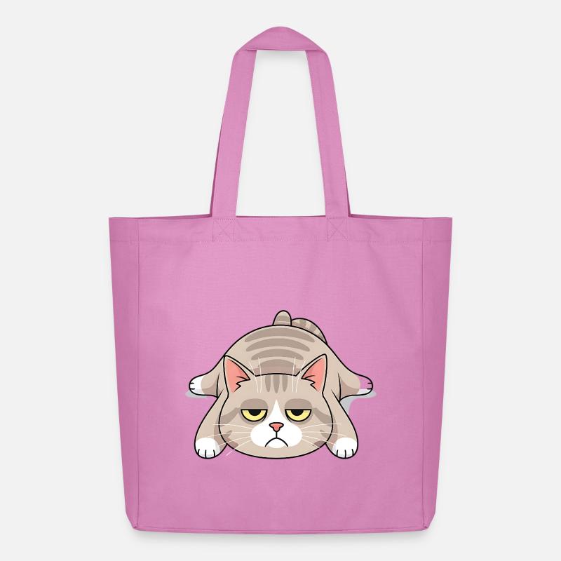 Grimmige Langschläfer-Katze Morgenmuffel - Midweight recycelter Stoffbeutel von Stanley/Stella - Pink